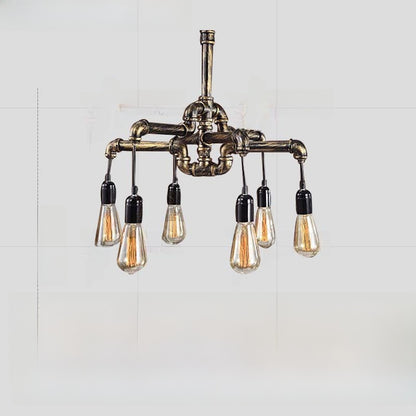 Adjustable Industrial Multi-Head LED Chandelier