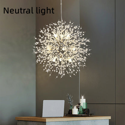 Modern Dandelion Crystal Lighting Fixture