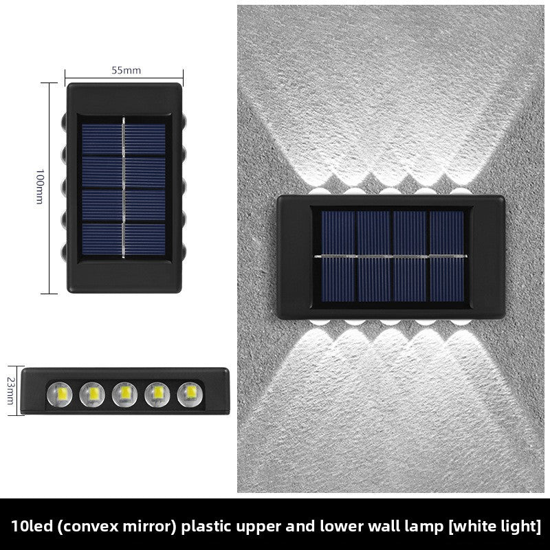 Solar-powered wall light