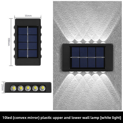 Solar-powered wall light