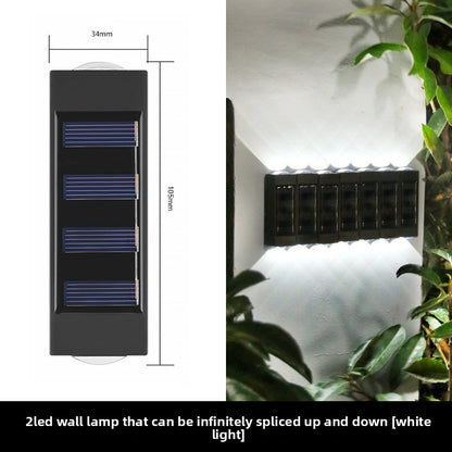 Solar-powered wall light