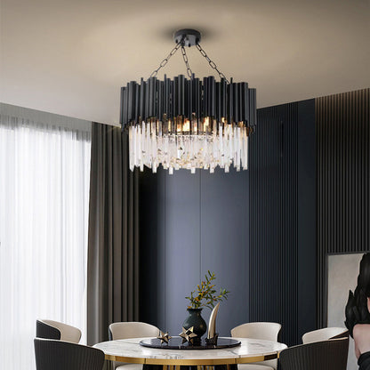Black Crystal Living Room Chandelier