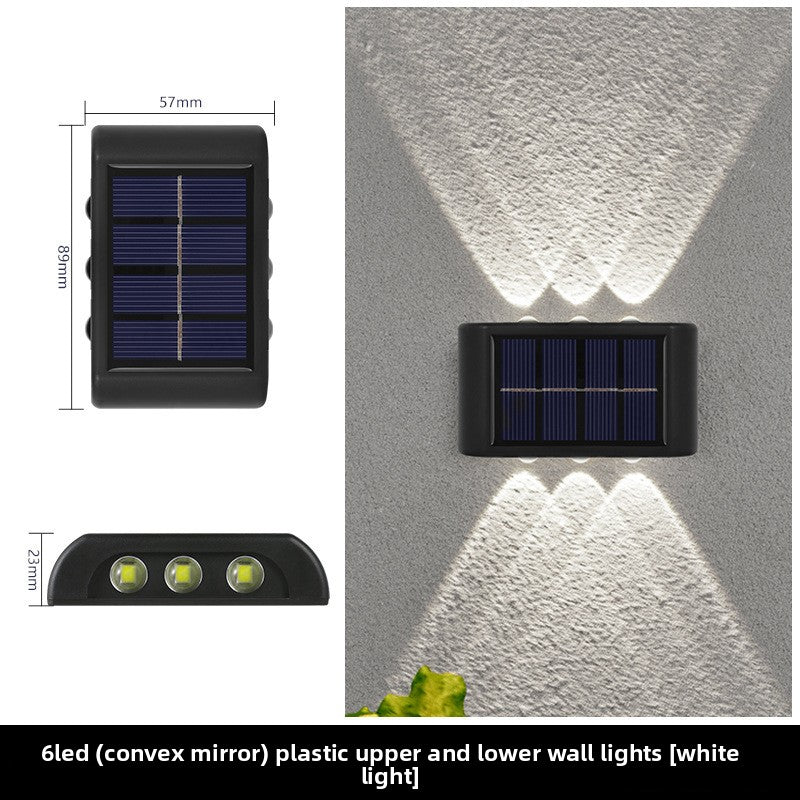Solar-powered wall light