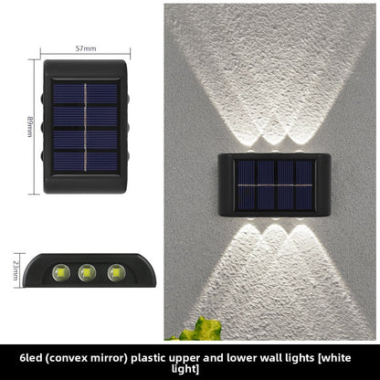 Solar-powered wall light