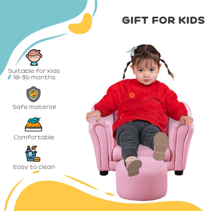 Kids Sofa Set with Footstool