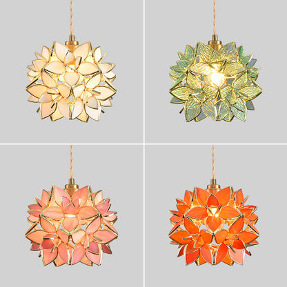 Stained Glass Chandelier Hanging Line Lamp