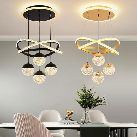 Modern Minimalist Multi-Head LED Chandelier – Dining Room & Living Room Pendant Light