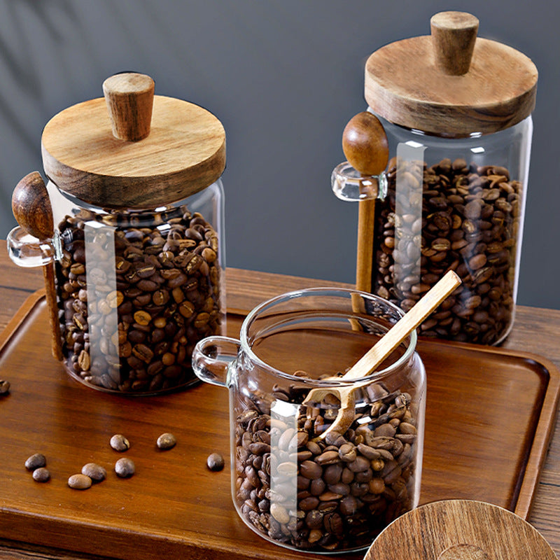 Glass Sealed Jar with Spoon