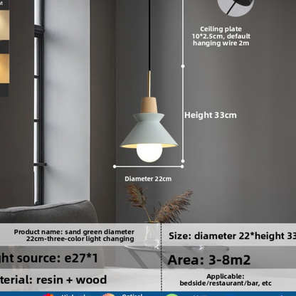 Modern Wooden LED Pendant Lamp