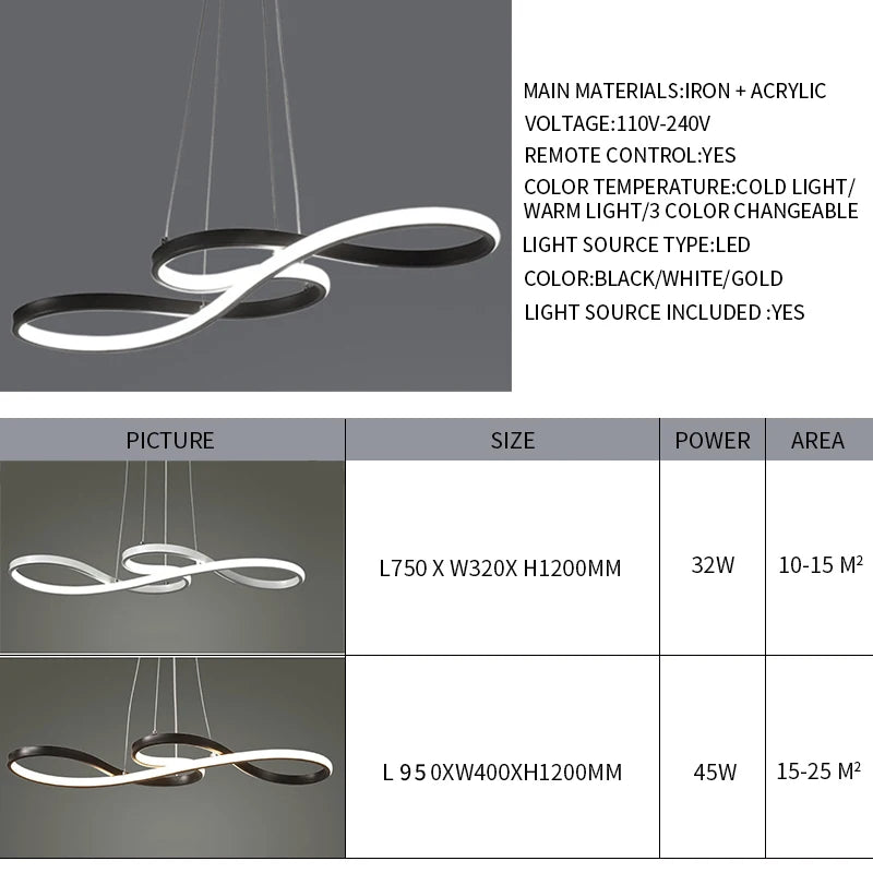 Modern Bar Table LED Hanging Lamp