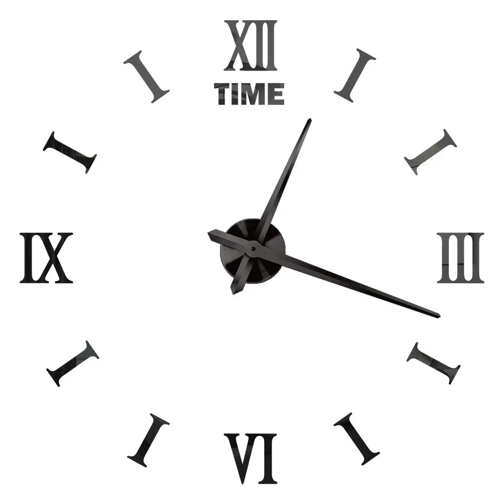 3D DIY Acrylic Mirror Wall Clock