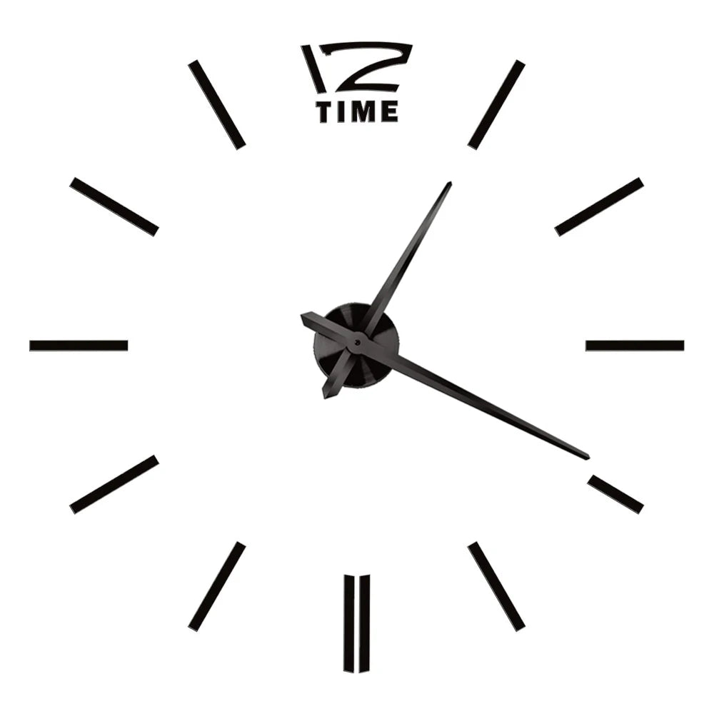 3D DIY Acrylic Mirror Wall Clock