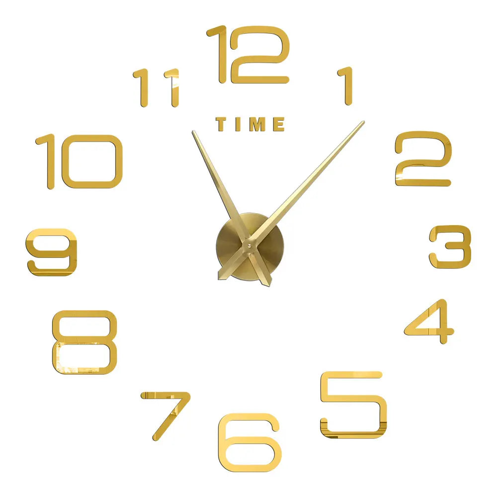 3D DIY Acrylic Mirror Wall Clock