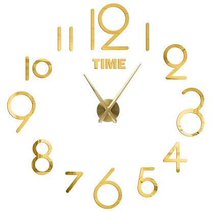3D DIY Acrylic Mirror Wall Clock
