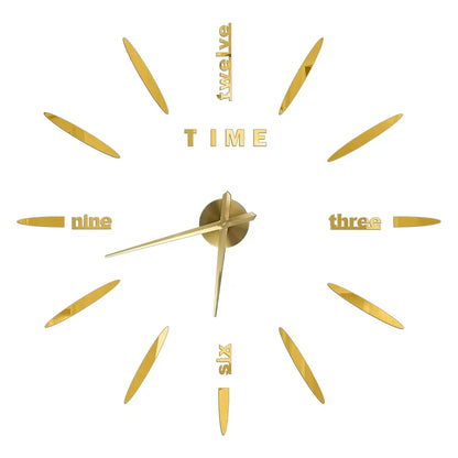 3D DIY Acrylic Mirror Wall Clock