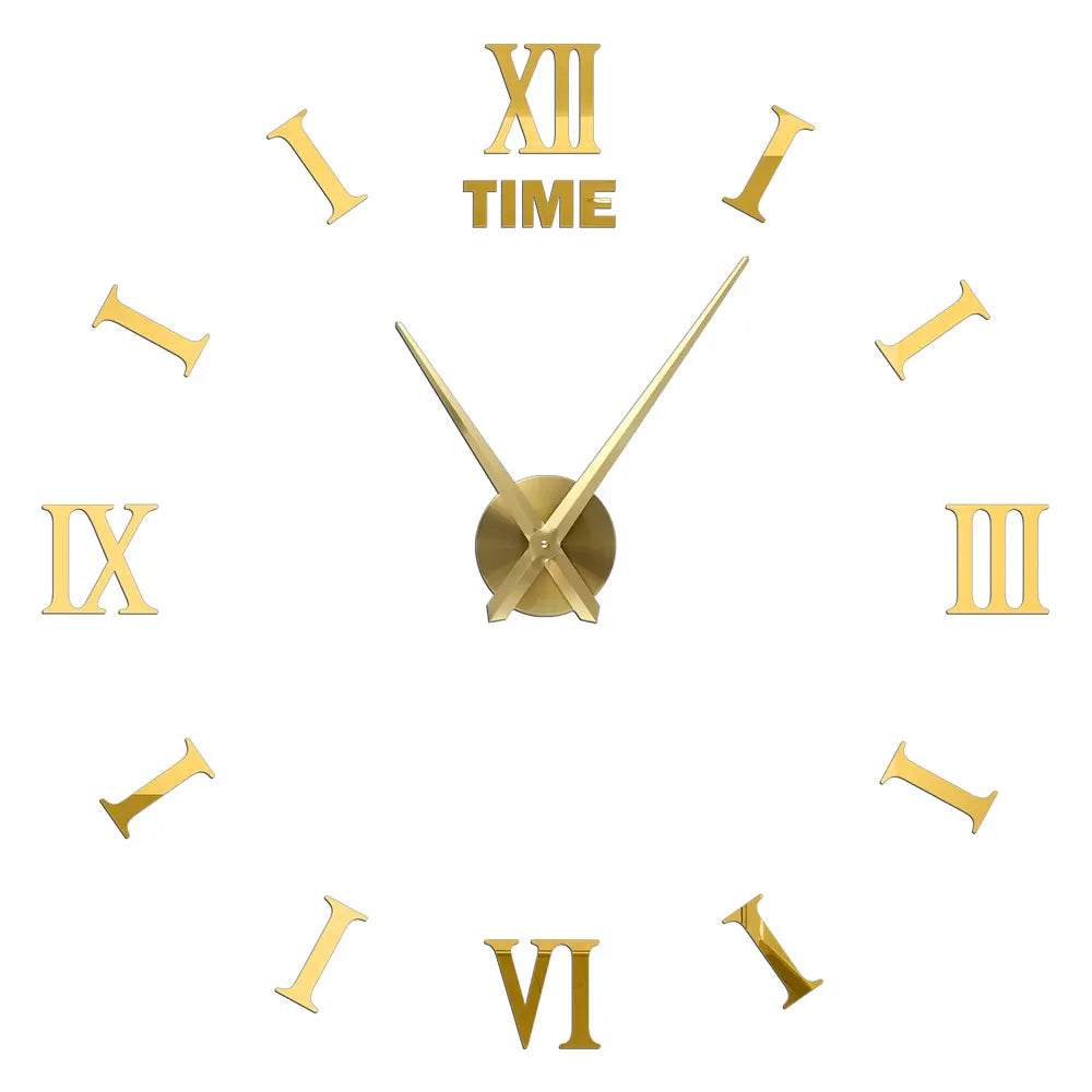 3D DIY Acrylic Mirror Wall Clock