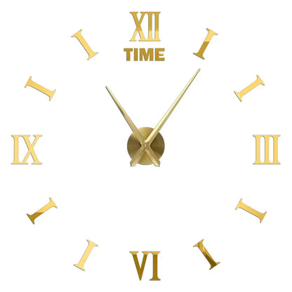3D DIY Acrylic Mirror Wall Clock