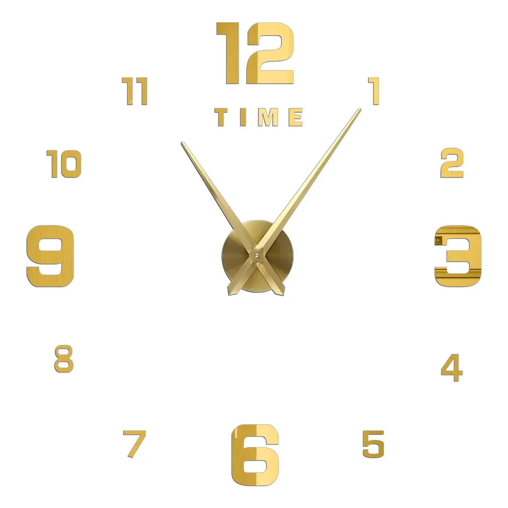 3D DIY Acrylic Mirror Wall Clock