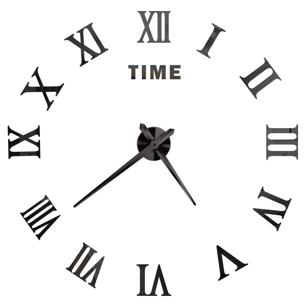 3D DIY Acrylic Mirror Wall Clock