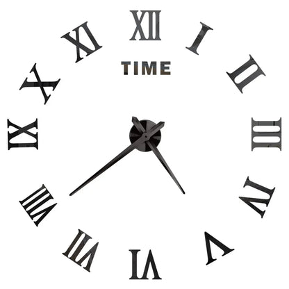3D DIY Acrylic Mirror Wall Clock