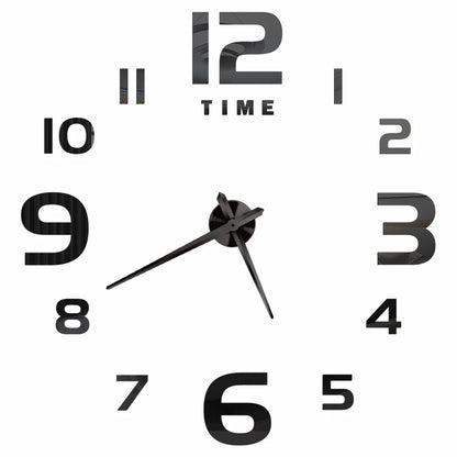 3D DIY Acrylic Mirror Wall Clock