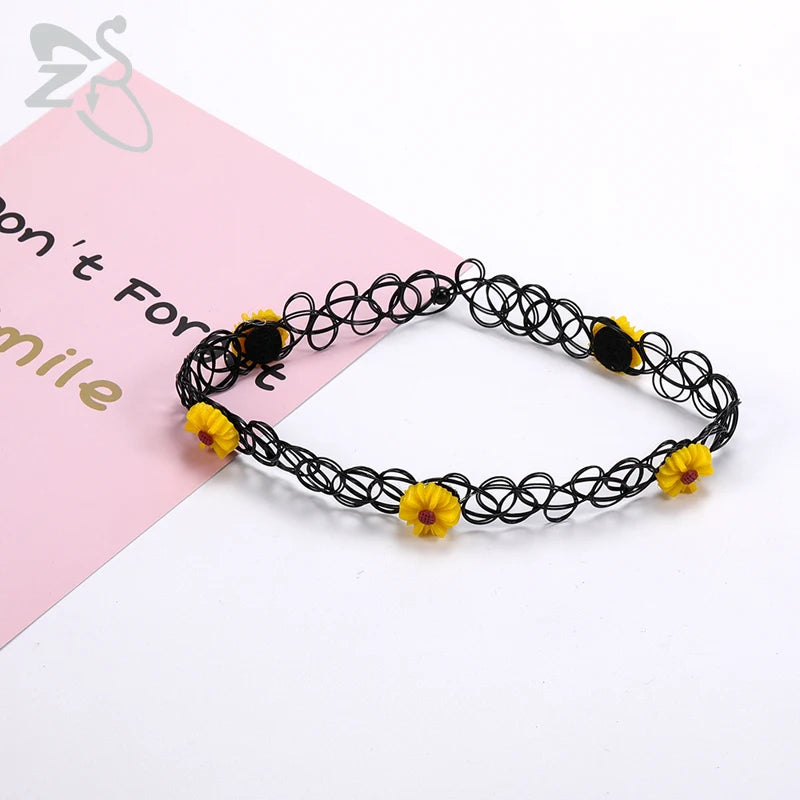 12-Piece Vintage Stretch Tattoo Choker Set