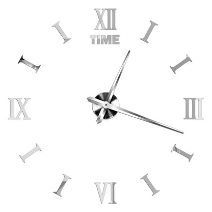 3D DIY Acrylic Mirror Wall Clock
