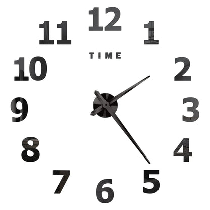 3D DIY Acrylic Mirror Wall Clock