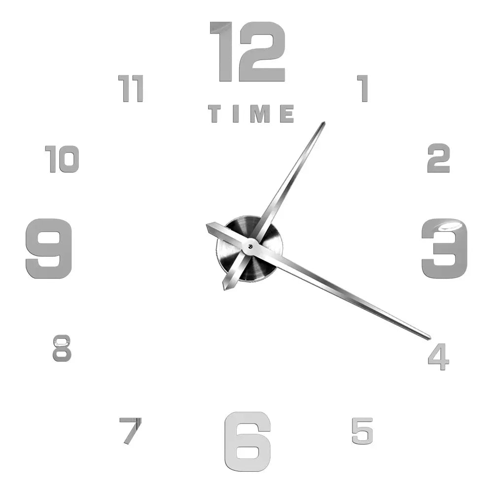 3D DIY Acrylic Mirror Wall Clock
