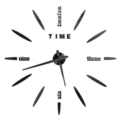 3D DIY Acrylic Mirror Wall Clock