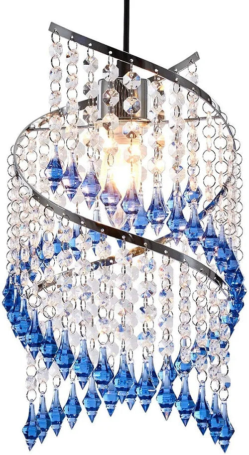 Smoked Tiered Spiral Chandelier Ceiling Pendant Light