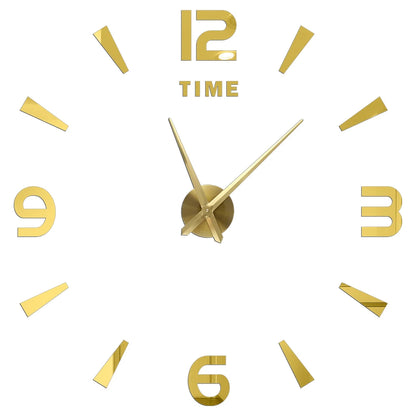 3D DIY Acrylic Mirror Wall Clock