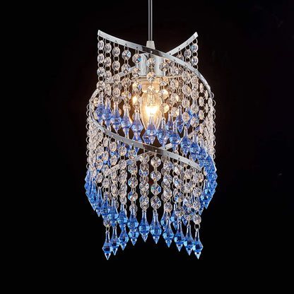 Smoked Tiered Spiral Chandelier Ceiling Pendant Light
