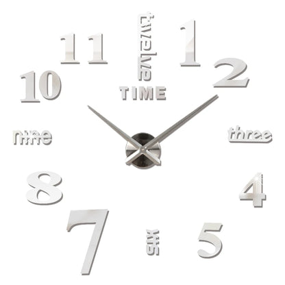 3D DIY Acrylic Mirror Wall Clock