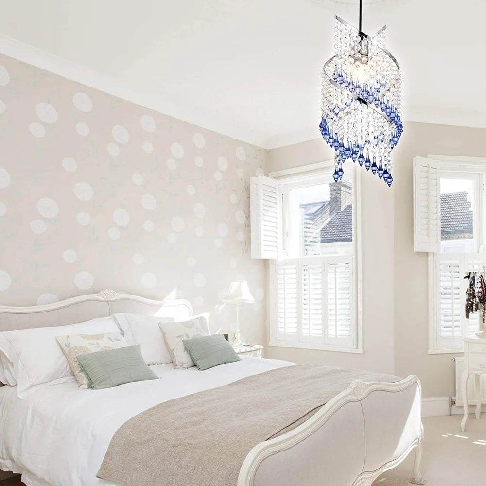 Smoked Tiered Spiral Chandelier Ceiling Pendant Light