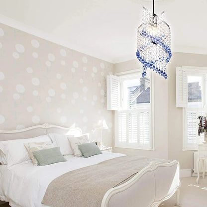 Smoked Tiered Spiral Chandelier Ceiling Pendant Light