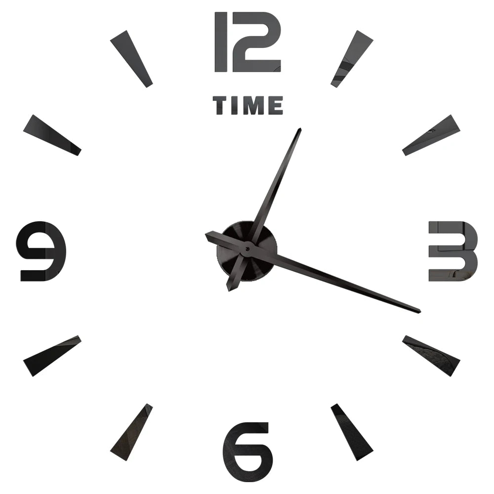3D DIY Acrylic Mirror Wall Clock