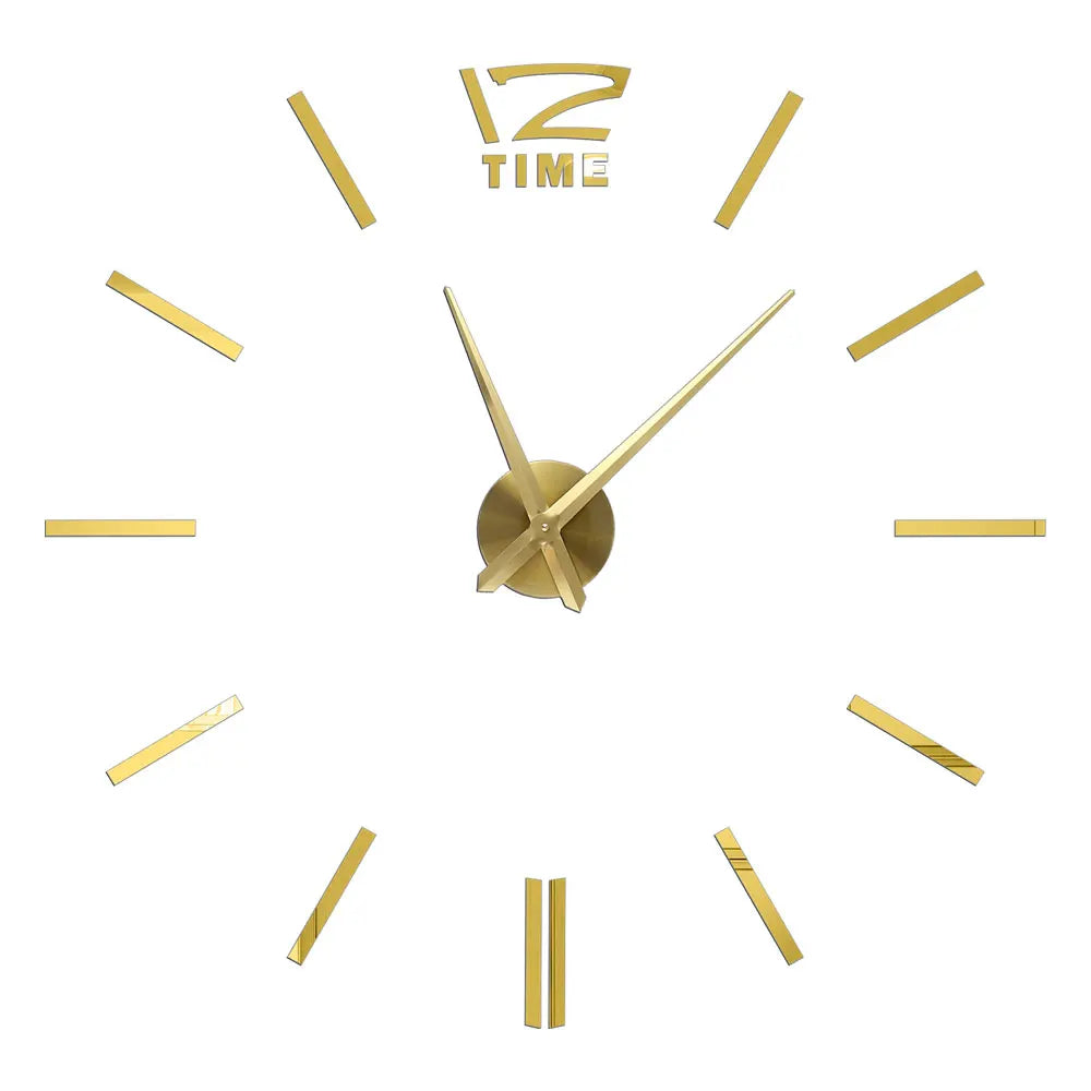 3D DIY Acrylic Mirror Wall Clock