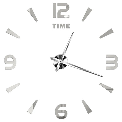 3D DIY Acrylic Mirror Wall Clock