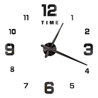 3D DIY Acrylic Mirror Wall Clock