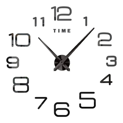 3D DIY Acrylic Mirror Wall Clock
