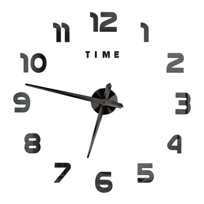 3D DIY Acrylic Mirror Wall Clock