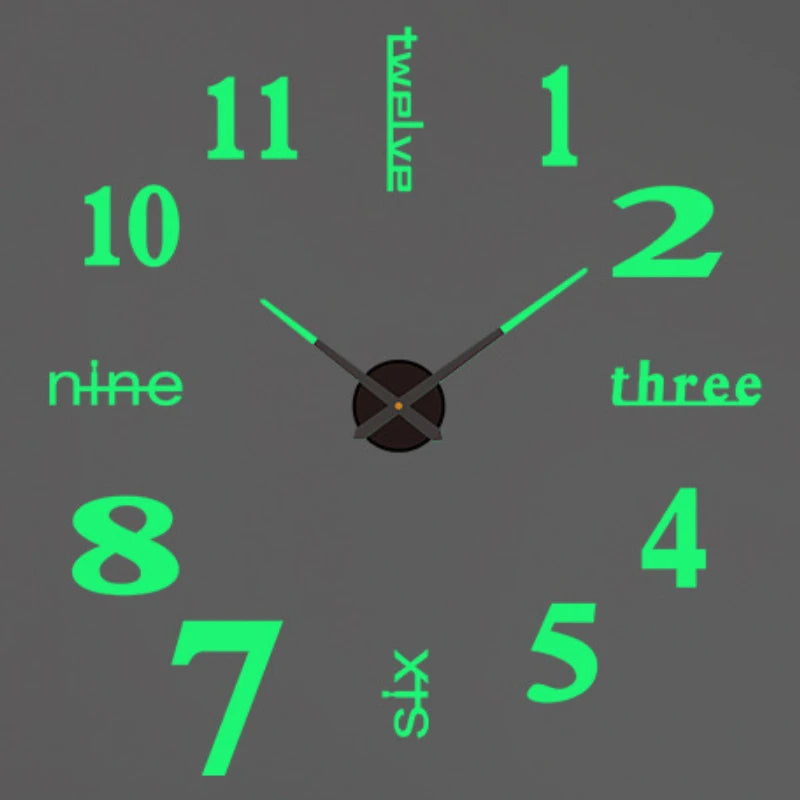 3D DIY Luminous Wall Clock