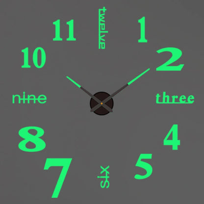 3D DIY Luminous Wall Clock