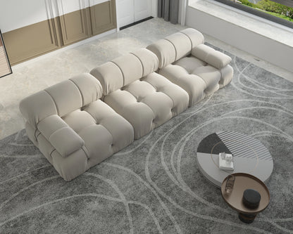 Modern Velvet Sectional Sofa-104/Inch