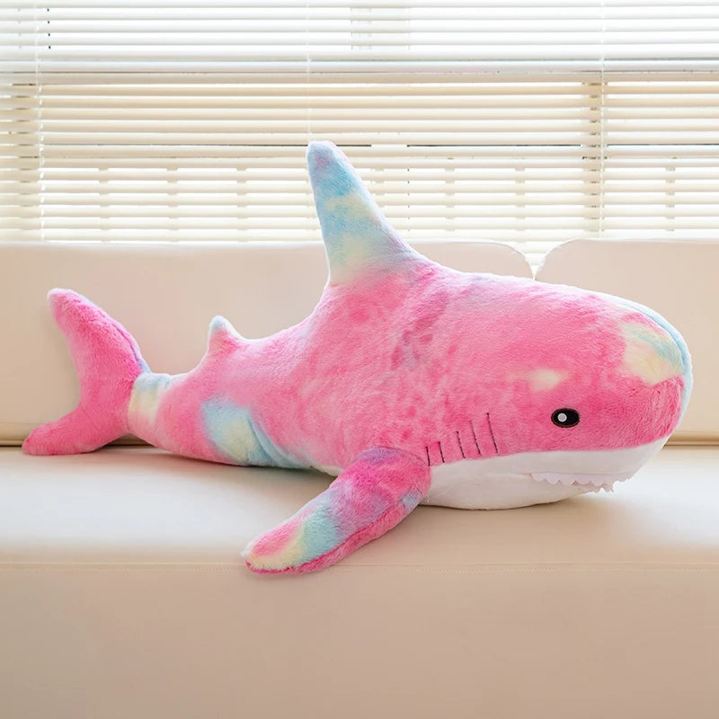 140CM Big Soft Simulation Cute Shark Plush Toys Kawaii Stuffed Kids Children Boys Girls Lovely Animal Pillow for Birthday Gifts