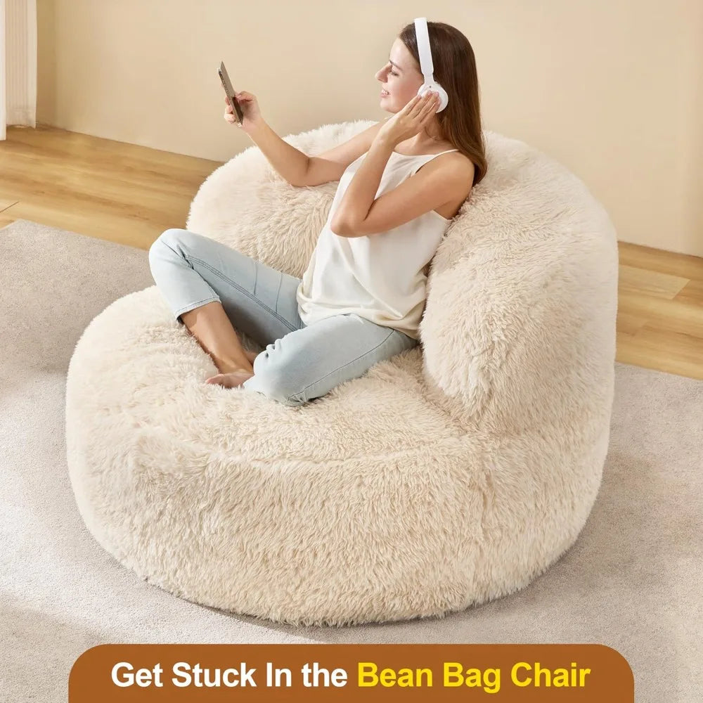 Large Adult Bean Bag Chair with Foam Filling