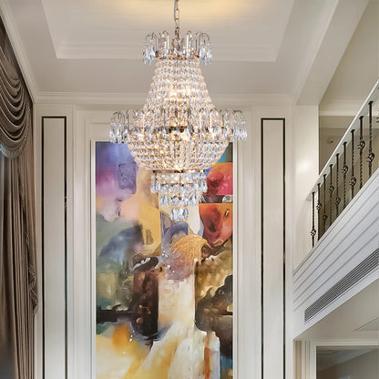 Luxury Gold K9 Crystal Chandelier – Elegant Dazzling Ceiling Light for Living Room & Dining Room