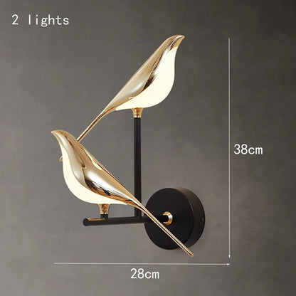 Nordic Golden Bird LED Wall Sconce Lamp