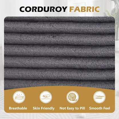 67" Corduroy Indoor Chaise Lounge Chair
